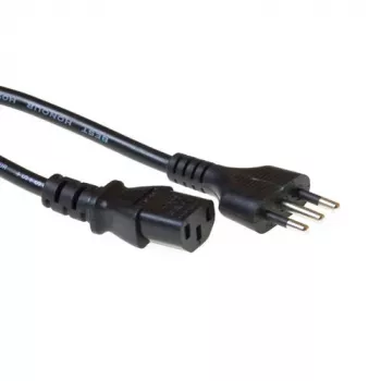 Kabel zasilający ACT Powercord wtyczka włoska - C13 czarny 2,5 m