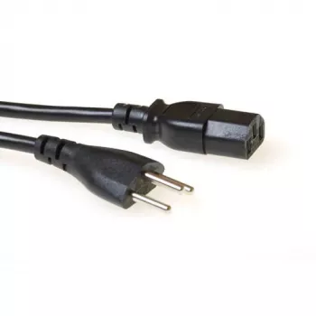 Kabel zasilający ACT Powercord wtyczka szwajcarska - C13 czarny 2,5 m