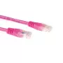 Kabel krosowy ACT różowy 0,5 m U/UTP CAT6A ze złączami RJ45