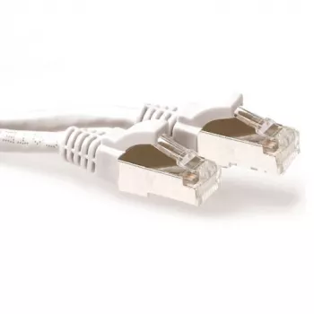 ACT Biały 1,5 m LSZH SFTP CAT6A kabel krosowy bez zaczepów ze złączami RJ45