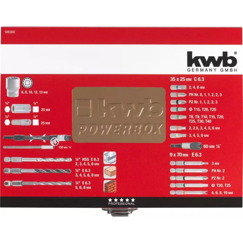 Zestaw wierteł KWB 106300 67 szt.