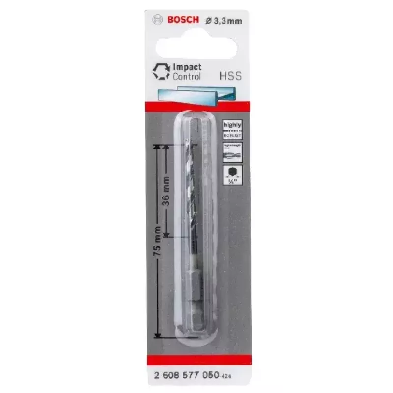 Wiertło kręte Bosch HSS 3,3 mm