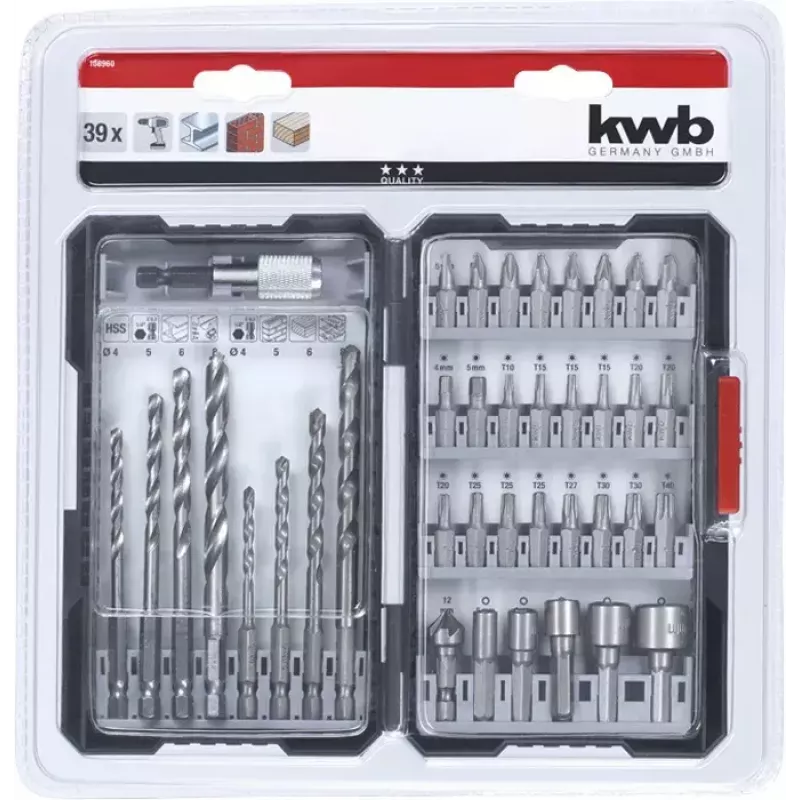 Zestaw wierteł KWB Universal 39 szt.
