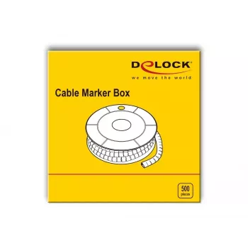 Marker kablowy DeLOCK Pudełko Nr 6 Żółty 500 szt.