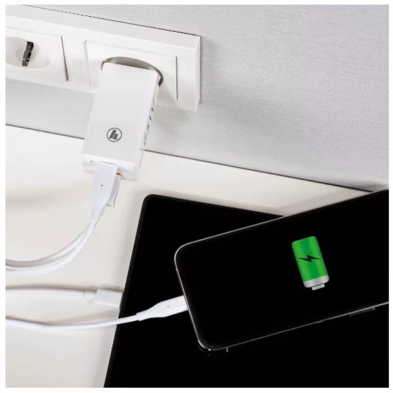 Hama 00139538 ładowarka do urządzeń mobilnych Laptop, Smartfon, Tablet Biała AC Szybkie ładowanie Wewnętrzna
