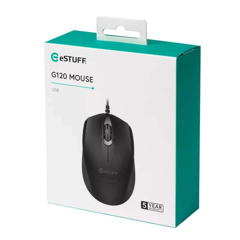 eSTUFF GLB213002 mysz Office symetryczna USB typu A Optyczna 1200 DPI