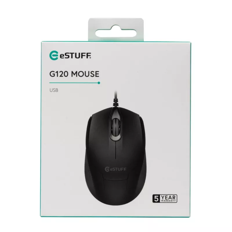 eSTUFF GLB213002 mysz Office symetryczna USB typu A Optyczna 1200 DPI