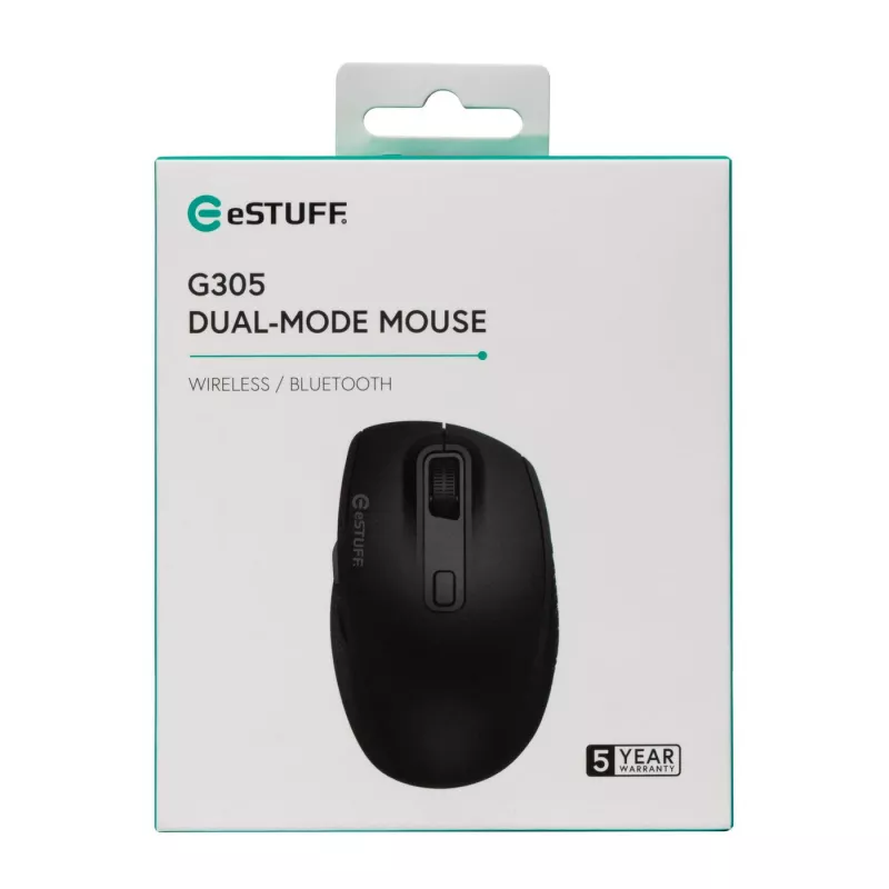 Mysz eSTUFF GLB214002 biurowa praworęczna RF Wireless + Bluetooth IR LED 1800 DPI