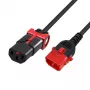 ACT Powercord C13 IEC Lock+ - C14 IEC Lock Dual Locking czarny 1 m, PC3601
