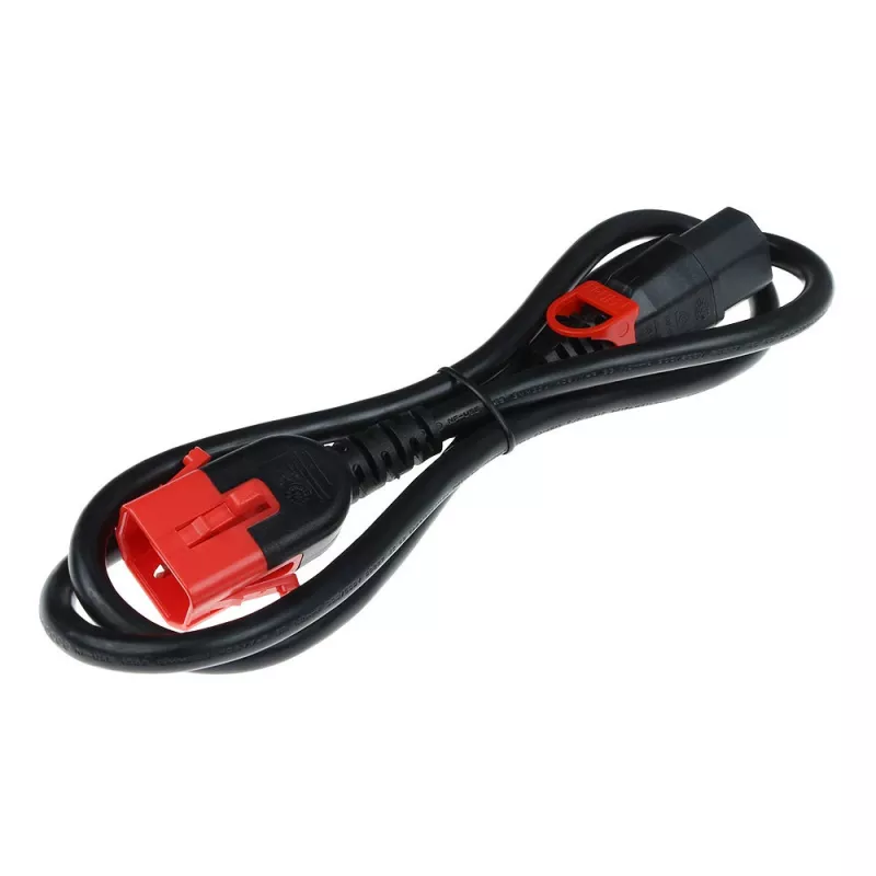 ACT Powercord C13 IEC Lock+ - C14 IEC Lock Dual Locking czarny 1 m, PC3601