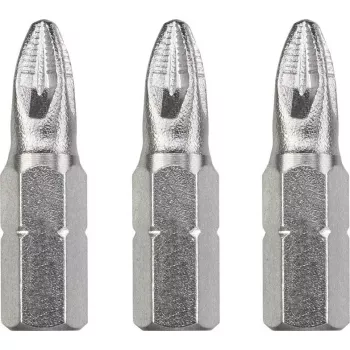 Zestaw końcówek wkrętakowych KWB 121101 — 3 szt., Pozidriv PZ4, długość 25 mm, chwyt 1/4 cala (6,35 mm)