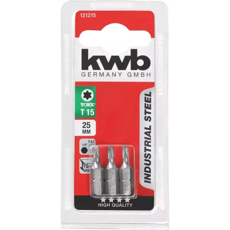 Zestaw bitów wkrętakowych KWB 121230 3 szt. Torx T30 25 mm