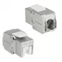 ACT Keystone Jack RJ45 CAT6 ekranowany beznarzędziowy z migawką Srebrno-Biały