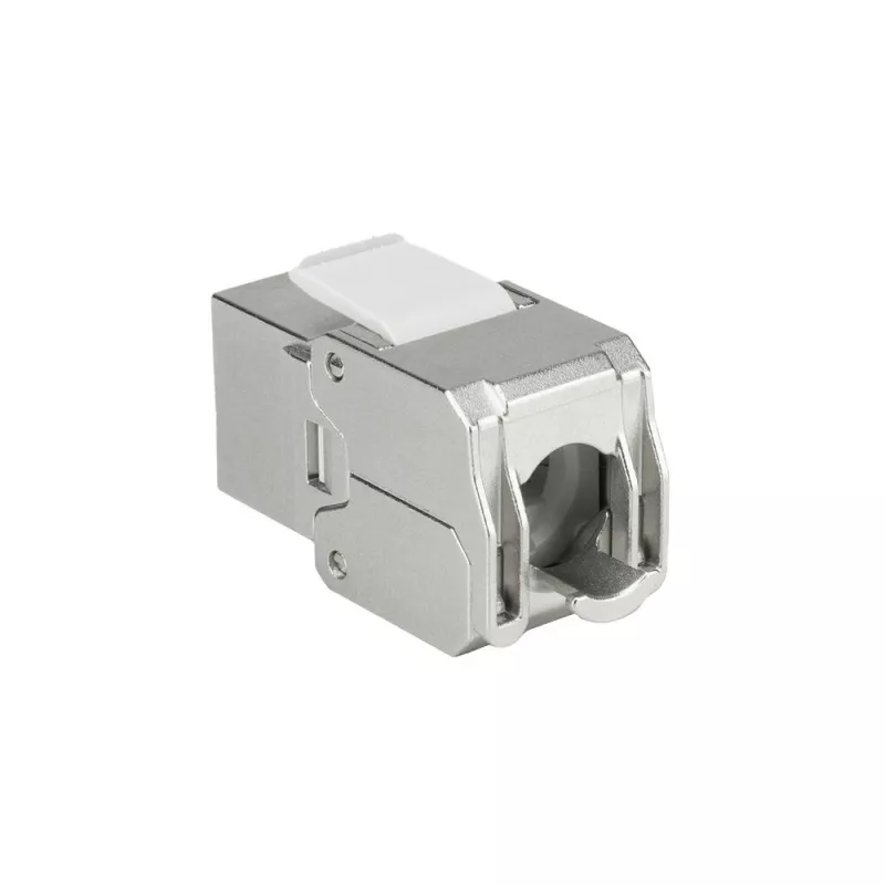 ACT Keystone Jack RJ45 CAT6 ekranowany beznarzędziowy z migawką Srebrno-Biały