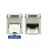 ACT Keystone Jack RJ45 CAT6 ekranowany beznarzędziowy z migawką Srebrno-Biały