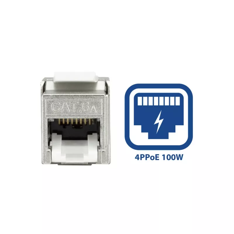 ACT Keystone Jack RJ45 CAT6A Ekranowany Bez Narzêdziowy z osłoną przeciwkurzową