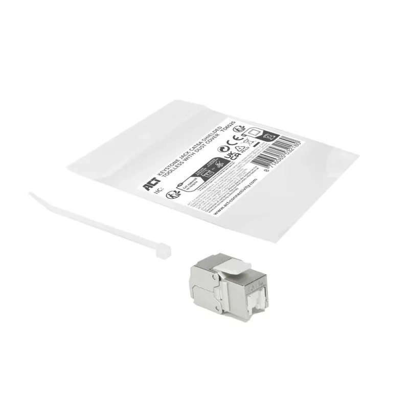 ACT Keystone Jack RJ45 CAT6A Ekranowany Bez Narzêdziowy z osłoną przeciwkurzową
