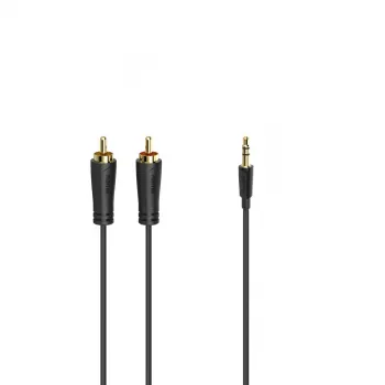 Hama 00205261 kabel audio 3 m 2 x RCA 3,5 mm Czarny