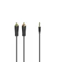Hama 00205261 kabel audio 3 m 2 x RCA 3,5 mm Czarny