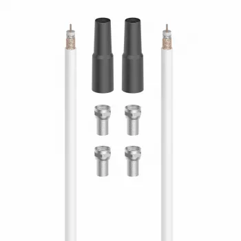 Kabel koncentryczny Hama 00205043 40 m Biały Złącze 1 Koncentryczne Złącze 2 Koncentryczne