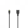 Hama Flexi-cienki Kabel USB USB 2.0 0,15 m Micro-USB A USB A Czarny