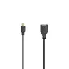 Hama Flexi-cienki Kabel USB USB 2.0 0,15 m Micro-USB A USB A Czarny