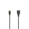 Kabel USB Hama Flexi-cienki USB 2.0 0,15 m USB C USB A Czarny