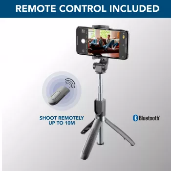 Cellularline Freedom - Uniwersalny statyw z funkcją selfie stick z Bluetooth®