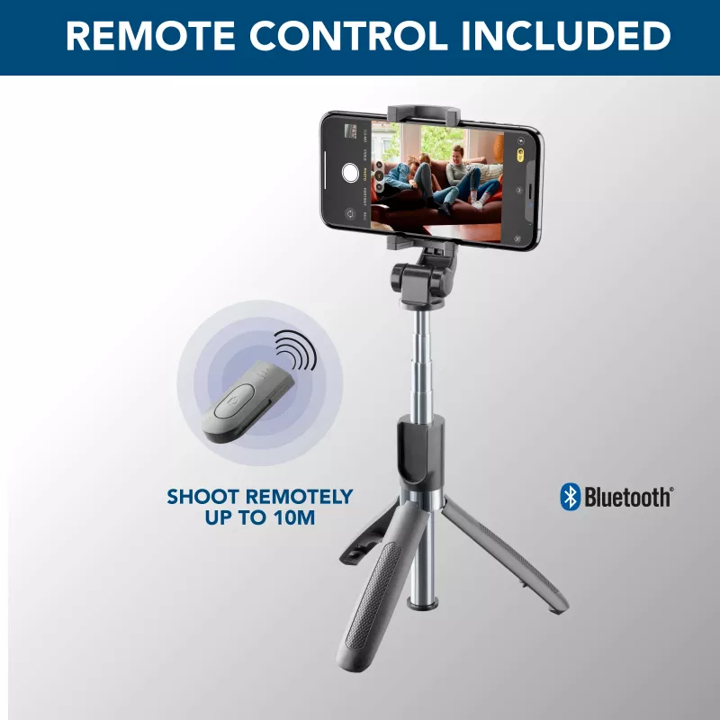 Cellularline Freedom - Uniwersalny statyw z funkcją selfie stick z Bluetooth®