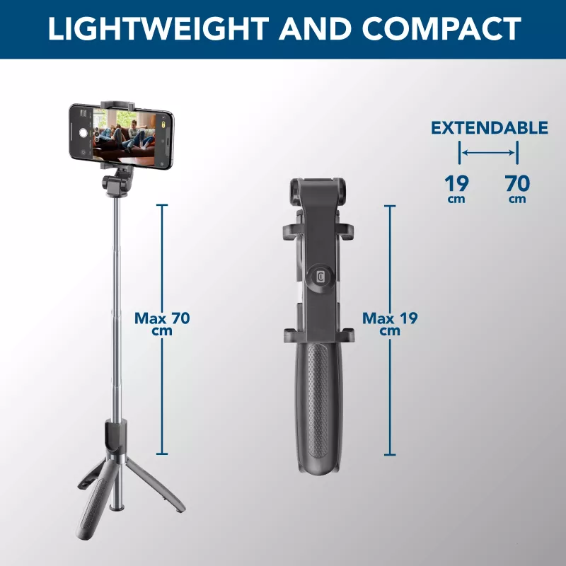 Cellularline Freedom - Uniwersalny statyw z funkcją selfie stick z Bluetooth®