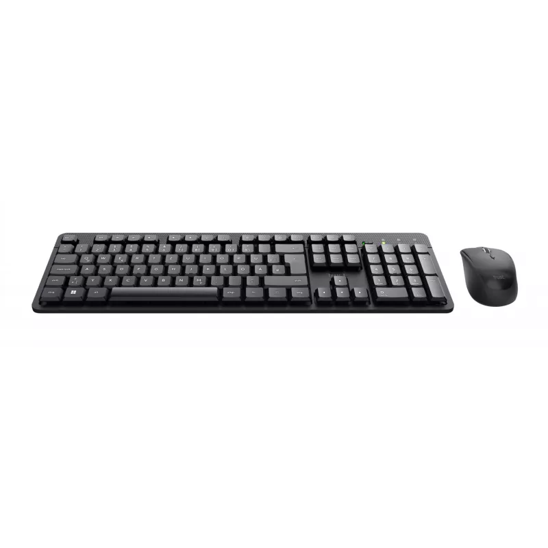 Trust TKM-360 klawiatura Mysz w zestawie Biurowa RF Bezprzewodowa QWERTZ Niemiecki Czarna