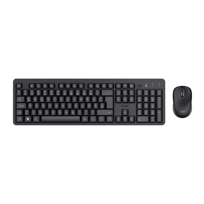 Trust TKM-360 klawiatura Mysz w zestawie Biurowa RF Bezprzewodowa QWERTZ Niemiecki Czarna