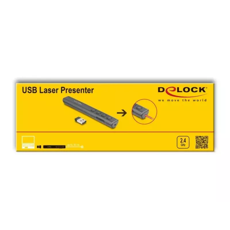 DeLOCK USB Laser Presenter Wireless USB RF Remote Control czerwony Laser Pointer