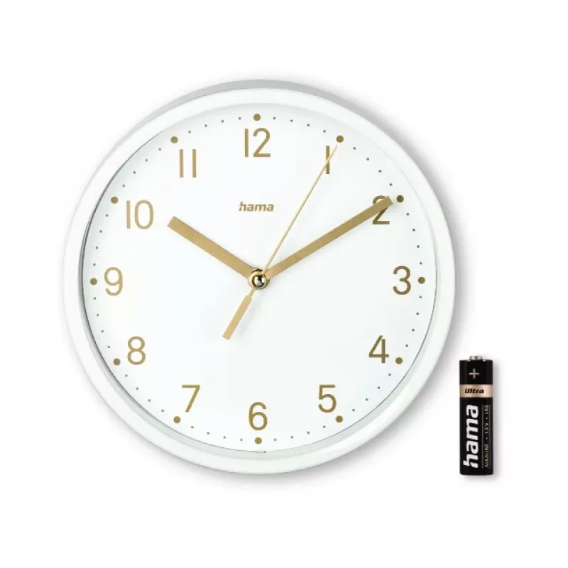 Hama 00185869 zegar ścienny/stołowy Zegar analogowy Okrągły Biały