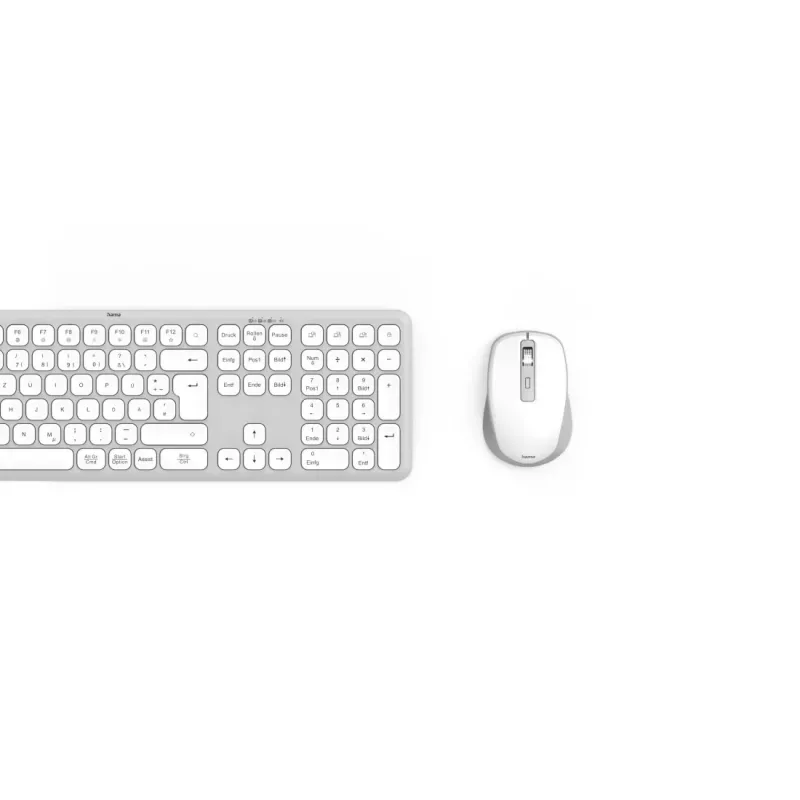 Hama WKM-550 klawiatura Mysz w zestawie Dom/Biuro RF Wireless + Bluetooth QWERTZ niemiecki Szary, Biały