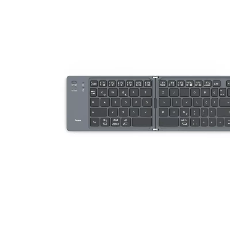 Hama Travel 450 QWERTZ German Bluetooth Czarny, Dark szary