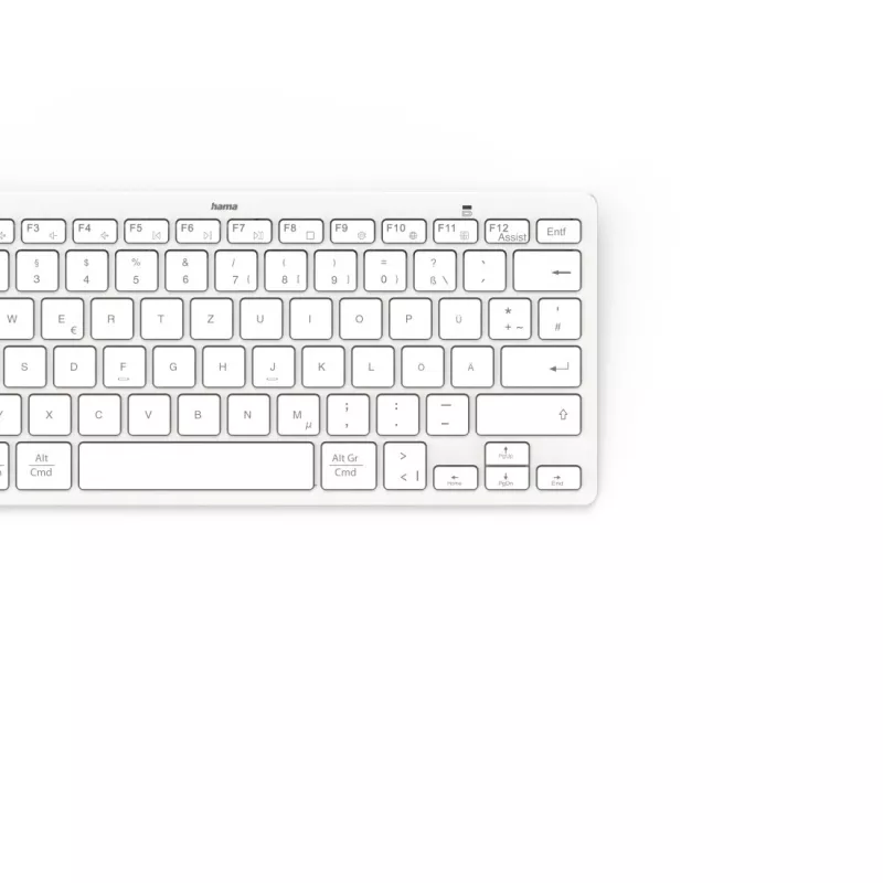 Hama Travel 400 QWERTZ German Bluetooth szary, biały