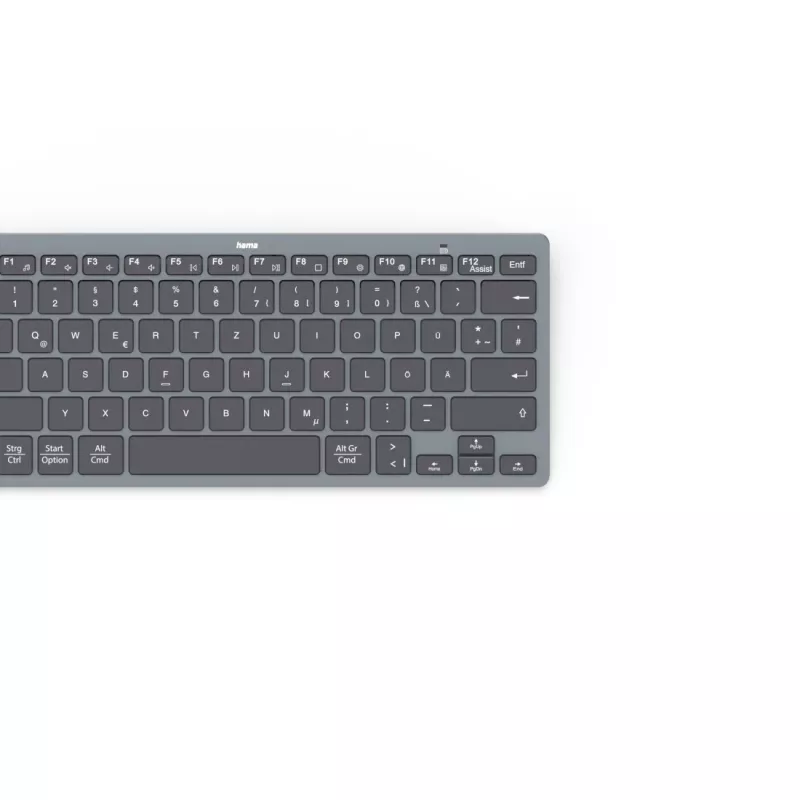 Hama Travel 400 QWERTZ Niemiecka Bluetooth Czarny, Ciemnoszary