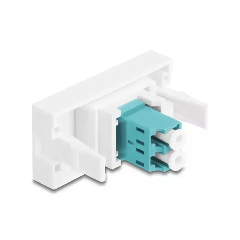 Adapter światłowodowy DeLOCK 90845 LC Multi-mode 1 szt. kolor aqua Biały