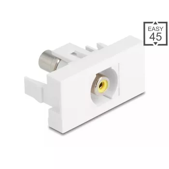 DeLOCK 90856 Moduł Keystone RCA Biały 22.5mm x 45mm x 33mm