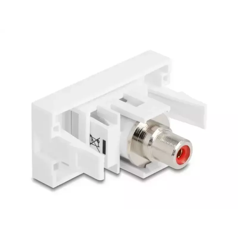DeLOCK 90857 Keystone Module RCA czerwony biały 22.5mm 45mm 33mm