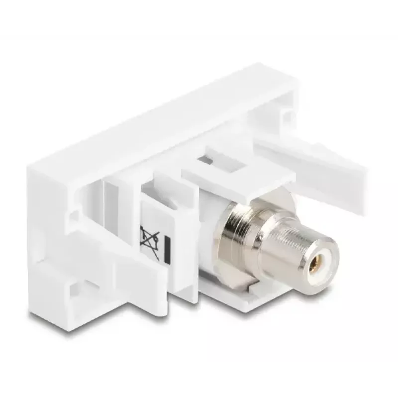 Moduł Keystone DeLOCK 90858 płaski biały złącze RCA 1
