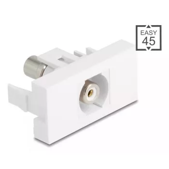 Moduł Keystone DeLOCK 90858 płaski biały złącze RCA 1