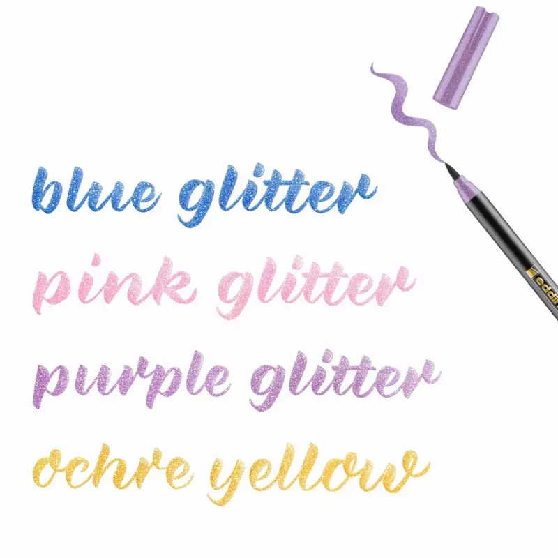 Felt pen Edding 4-1340-4-3 niebieski Ochre Pink fioletowy Brush tip