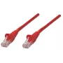 Intellinet Network kabel krosowy, Cat5e, 0.5m, czerwony, CCA, U/UTP, PVC, RJ45, pozłacane styki, snagless, osłonięte, dożywotnia gwarancja
