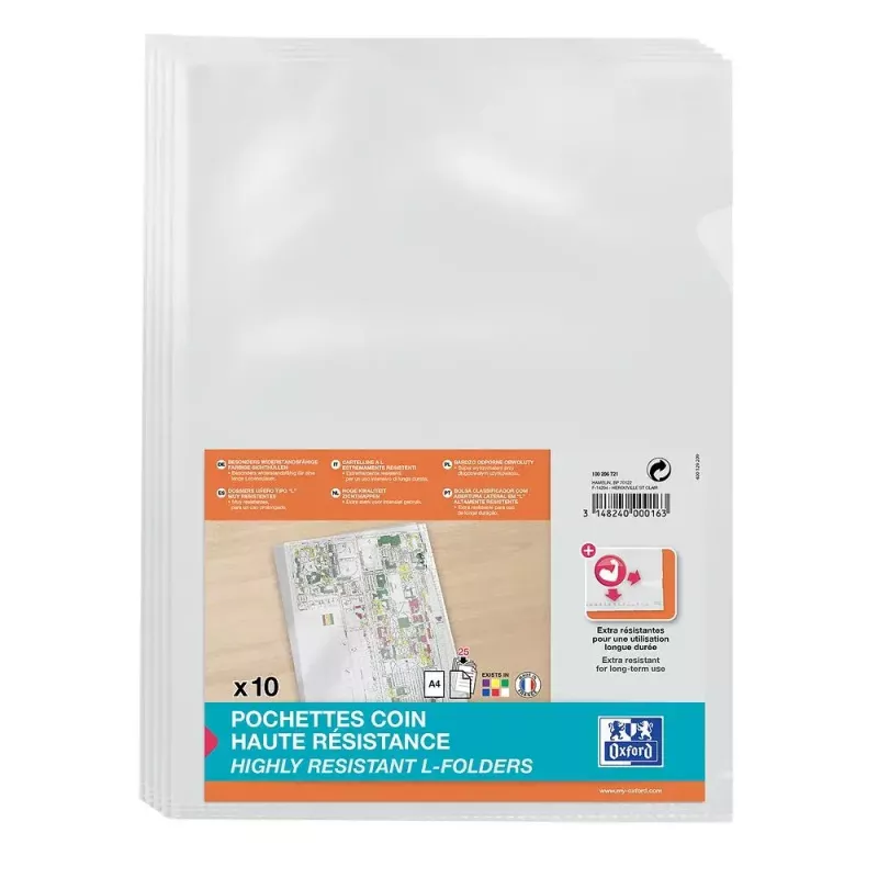 Folder Oxford 100206721 Polichlorek winylu (PVC) Przezroczysty A4