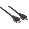 Kabel Manhattan HDMI 4K@60Hz z Ethernetem - klasa CL3, 3 m, odpowiedni do instalacji w ścianie, do wszystkich zastosowań 4K i 1080p/HD - do modernizacji teraz lub gotowy na przyszłość, wtyk męski na męski, czarny, Ultra HD 4k x 2k, dożywotnia gwarancja, Premium High Speed