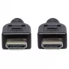 Kabel Manhattan HDMI 4K@60Hz z Ethernetem - klasa CL3, 3 m, odpowiedni do instalacji w ścianie, do wszystkich zastosowań 4K i 1080p/HD - do modernizacji teraz lub gotowy na przyszłość, wtyk męski na męski, czarny, Ultra HD 4k x 2k, dożywotnia gwarancja, Premium High Speed
