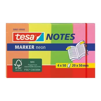 Samoprzylepny papier notatkowy TESA 56691 Prostokątny Wielokolorowy