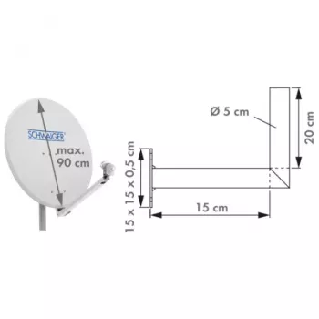 Uchwyt ścienny Schwaiger WAH1525 001 srebrny aluminiowy